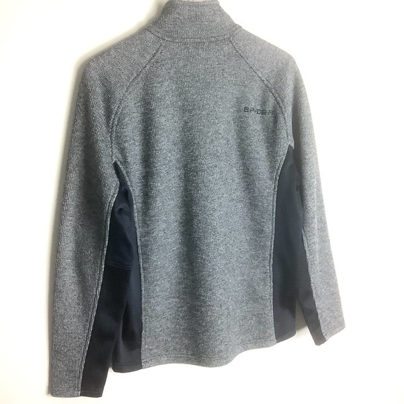 Spyder Men's Half Zip Up Jacket Heathered Black M - Picture 11 of 12